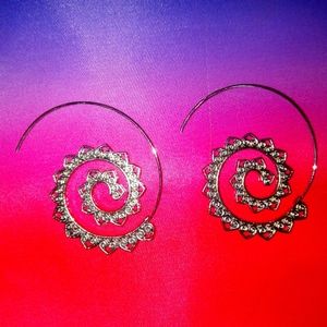Silver Aztec Earrings